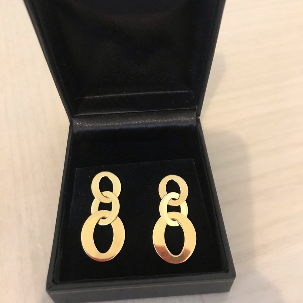 Roberto Coin 18K yellow gold triple circle earring